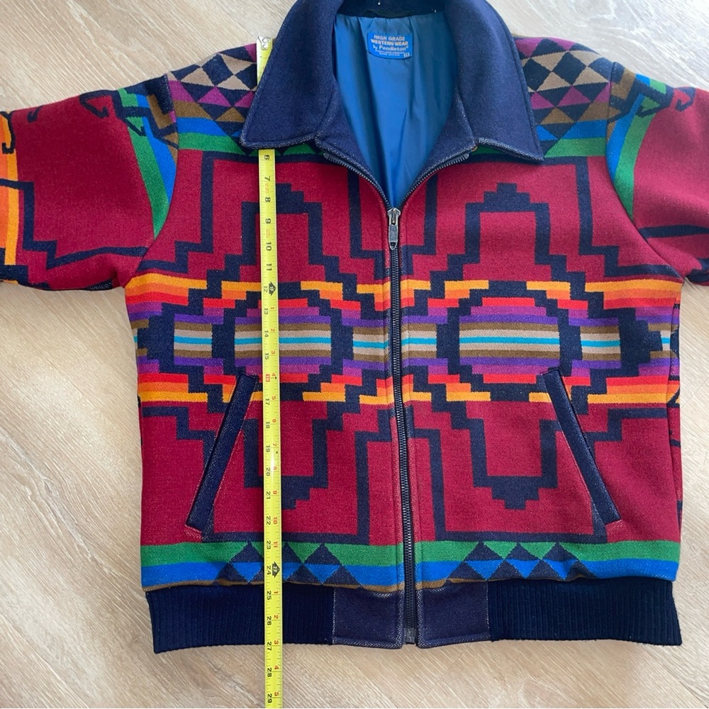 Pendleton Multicolor Geometric Bomber Jacket - image 5